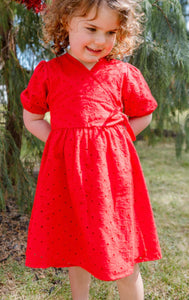 Milky - Broderie Dress - Red