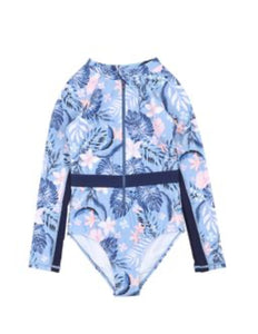 Bebe - Skyler Print Long Sleeve Sunsuit/Swimmer