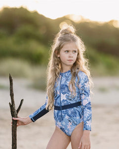 Bebe - Skyler Print Long Sleeve Sunsuit/Swimmer