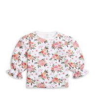 Load image into Gallery viewer, Tiny Twig - Frill Sleeve Tee - Winter Bouquet

