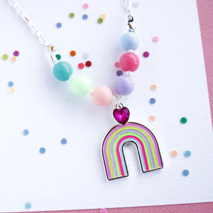 Lauren Hinkley - Mon Coco - Rainbow Heart Necklace