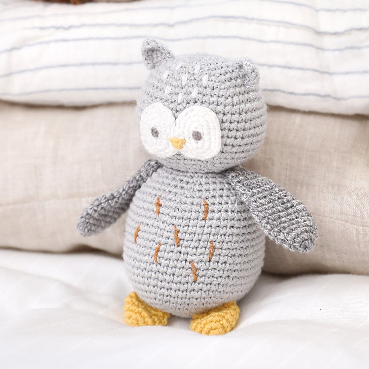 Albetta Crochet Oliver Owl Rattle Toy – Mod Bodz Children’s Boutique