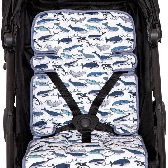 All4 Ella Pram Liners - Whales,Beige dinosaurs or Floral Bouque