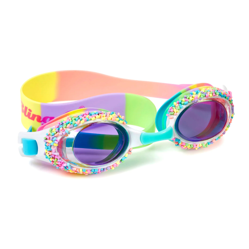 Sal & Be - Bling 2 0 Swim Goggles - Shore - Seashell Pink, Tropical Tanzanite,prehistoric Times - Carnivore, Cake whoopie pie,Multi, Draco the Dragon, Strange Things