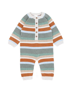 Bebe - Mateo Stripe Knitted Romper - Mateo Multi