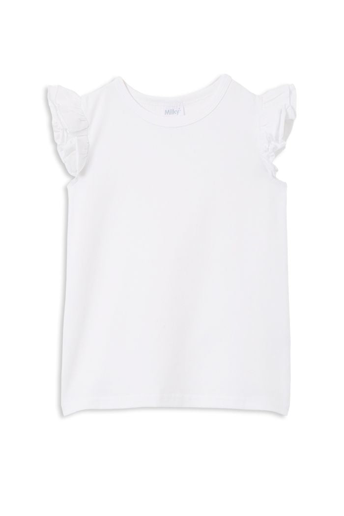 Milky - White detailed tee