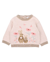 Load image into Gallery viewer, Bebe - Olive Knitted Bunny Jumper - Oat
