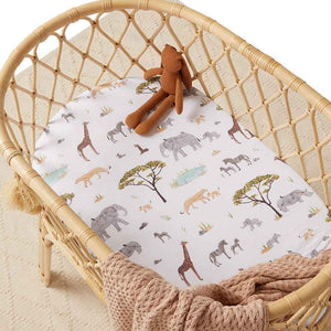 Snuggle Hunny - Bassinet Sheet/Change Pad Cover - Cherry Blossom or Safari