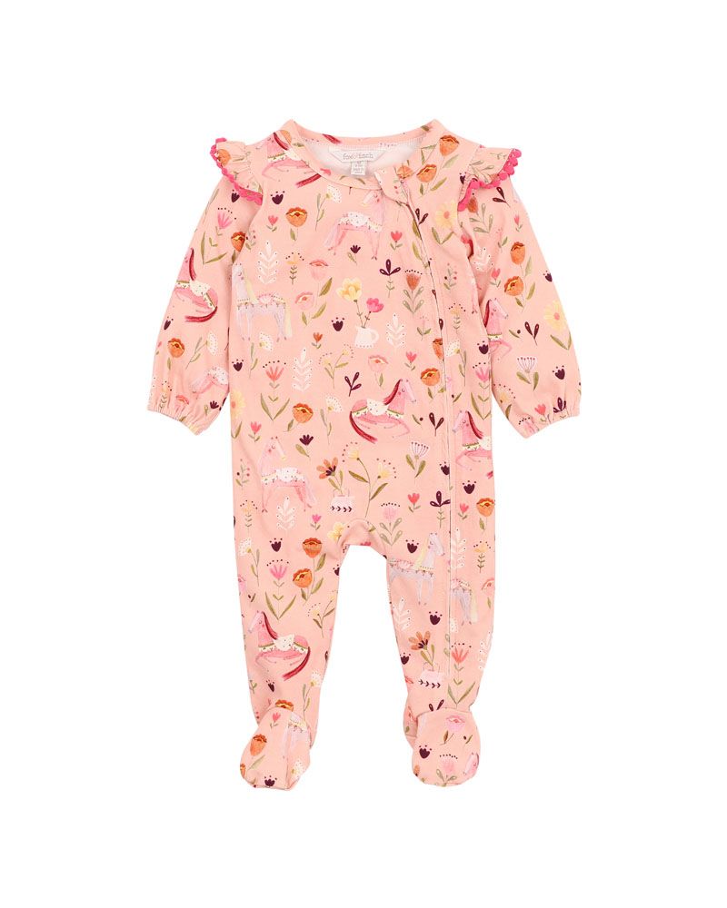 Fox & Finch/ Bebe - Wild Horses Long Sleeve Zip Romper